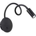 Ideal Lux - LED Flexibilná lampička FOCUS LED/3,5W/230V CRI 90 čierna
